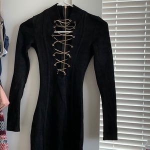 Oh Polly black mini dress